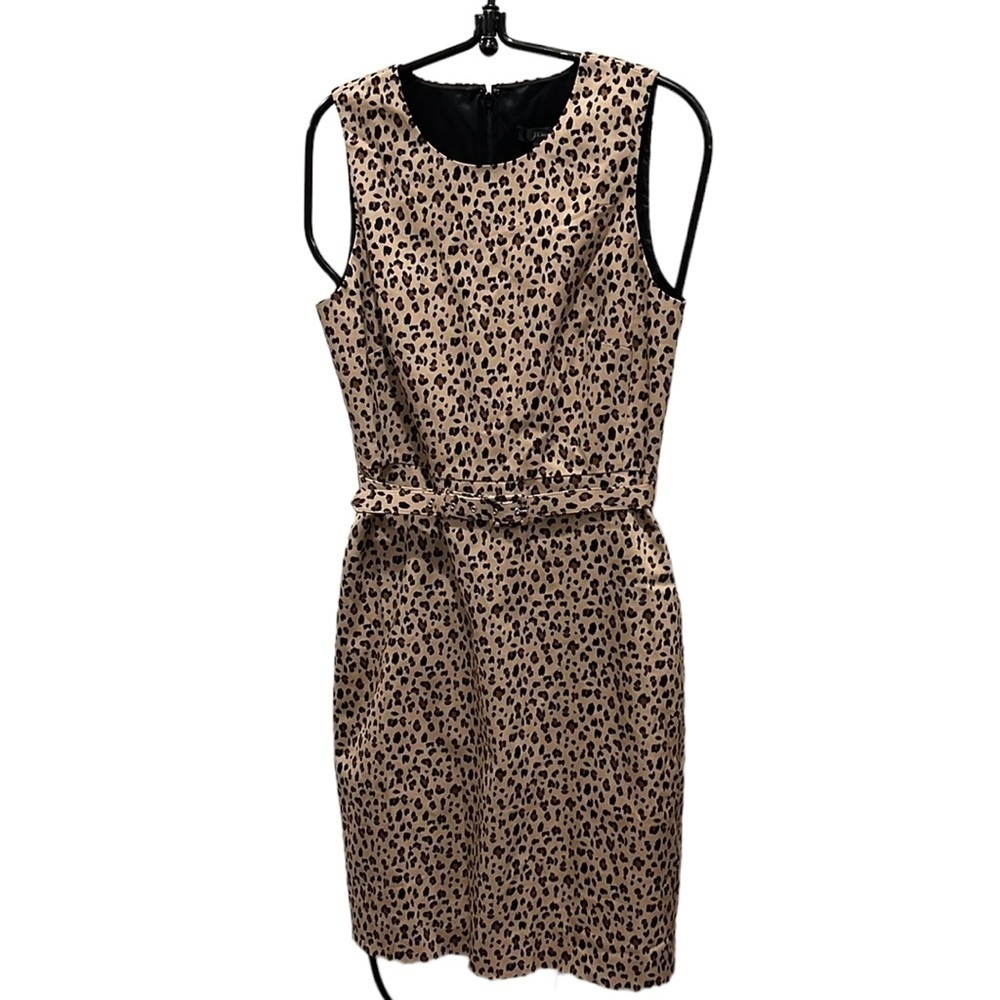 NEW J CREW LEOPARD ANIMAL PRINT DRESS size 6 petite